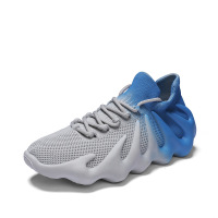 椰子男鞋运动板鞋飞织鞋男火山布鞋2022夏季新款透气网鞋帆布潮