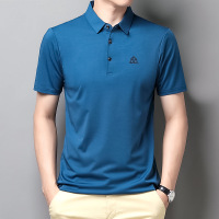 2022新款男士商务休闲翻领半袖polo衫 夏季简约纯色薄款短袖T恤t1OVF7Z