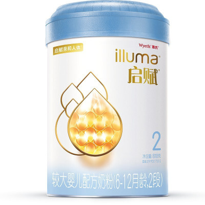 惠氏启赋蓝钻2段810g*1罐 较大婴儿配方奶粉 惠氏启赋2段(6-12个月)