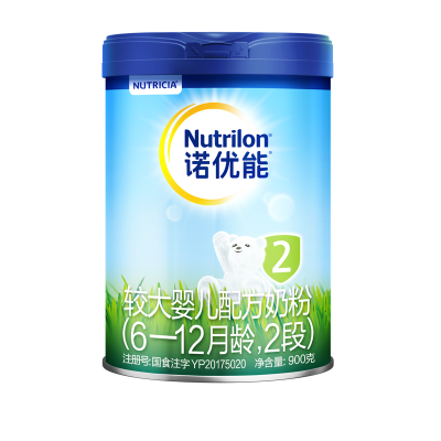 [22年12月产]诺优能PRO铁罐2段900g较大婴儿配方奶粉6-12个月进口奶粉