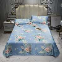 凉席冰丝席三件套床单式1.8米床夏季凉枕空调软席可水洗可折叠席1.5m夏天席子套件床上用品