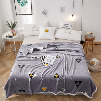 法莱绒毛毯被子四季毯子1.8m/2.0m薄款空调毯法兰绒小毛巾被午睡多功能盖毯