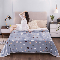 云貂绒毛毯法兰绒毯子四季空调毯1.8m/2.0m单人双人办公室午睡盖毯薄款毛巾被子