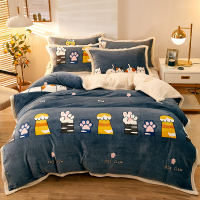 (可做被套)秋冬加厚双层牛奶绒毛毯被套 贝贝绒毯子法莱绒被套单件水晶绒两用毛毯被套