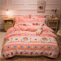 加厚7斤牛奶绒四件套1.8m/2.0m简约风冬季珊瑚绒双面绒被套床单床品套装