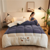加厚羊羔绒冬被 刺绣印花被子冬被加厚保暖被芯1.8m/2.0m秋冬被四季通用单人双人被褥子床上用品