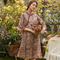 布符2020春夏原创新款日常中长款改良复古时尚气质大气中式旗袍女