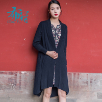 布符新款女装中长款设计感休闲宽松外搭针织毛衣开衫长袖外套女