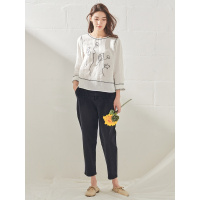 布符秋季新款气质哈伦牛仔萝卜腿裤女显瘦宽松文艺休闲九分裤