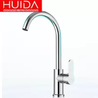惠达(HUIDA)水槽龙头洗菜池锌合金镀铬陶瓷阀芯冷热家用万向旋转单孔洗碗池水龙头