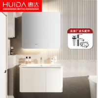 惠达(HUIDA)智能圆弧镜浴室柜21701镜背收纳洗漱台洗手盆组合80公分浴室柜