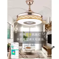 苏宁放心购 灯具蓝牙音响隐形风扇灯吊扇灯音乐饭厅餐厅带灯吊灯一体卧室静音客厅简约现代家用 大风力