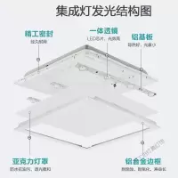 苏宁放心购 集成吊顶led平板灯厨房卫生间吊顶嵌入式铝扣板灯30*30*60