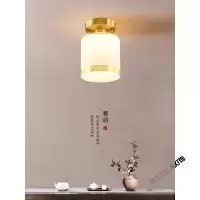 苏宁放心购 新中式过道吸顶灯现代走廊玄关灯中国风阳台灯全铜过道灯