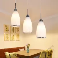 苏宁放心购 餐厅吊灯三头现代简约圆形创意餐桌北欧个性家用饭厅吧台led灯具