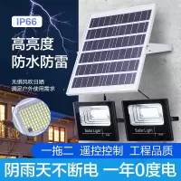 苏宁放心购 太阳能户外灯庭院室外防水家用室内照明超亮大功率一拖二LED路灯