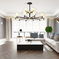 苏宁放心购 后现代轻奢客厅吊灯北欧风简约大气客厅灯卧室餐厅吊顶灯创意个性家用全屋灯具组合套餐ins网红灯饰