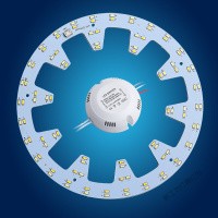 苏宁放心购 LED吸顶灯改造灯板遥控分段调光变色灯泡灯管灯条圆形环形齿轮盘