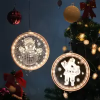 苏宁放心购 LED小夜灯圣诞节橱窗咖啡店圣诞节装饰浪漫彩灯圣诞装饰橱窗挂灯星星装饰挂灯【22cm】
