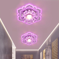 苏宁放心购 led水晶走廊灯简约现代调色吸顶灯过道灯厅灯玄关阳台灯北欧创意筒灯射灯花形灯具