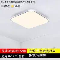 苏宁放心购 遥控大气吸顶灯led卧室灯简约现代长方形灯具阳台房间客厅灯