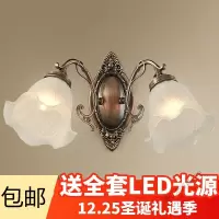 苏宁放心购 美式壁灯 客厅床头灯卧室壁灯现代简约led美式阳台过道楼梯灯具