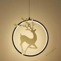 苏宁放心购 北欧小鹿吊灯创意个性卧室床头灯简约现代玄关入户过道吧台餐厅灯