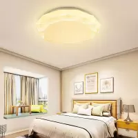 苏宁放心购 LED吸顶灯圆形卧室灯客厅餐厅灯具阳台现代简约走廊玄关钻石灯饰遥控无极三色变光家用