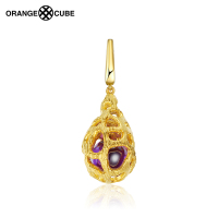Orange Cube秘境森林系列挂坠女手链项链挂饰18k金可动宝石挂件