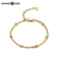 Orange Cube简约光链系列925银手链女小众设计diy手链情人节礼物
