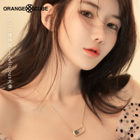 Orange Cube幸运马蹄开关项链女锁骨链ins小众设计k金吊坠