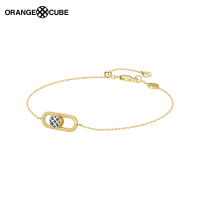 Orange Cube幸运马蹄手链女快乐开关银手链原创设计送女友礼物