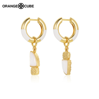 orange cube深海之境系列启航耳饰18K金贝母耳环经典几何不规则 FC0SKER0048