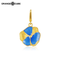 Orange Cube秘境森林系列蓝睡莲挂坠手链坠项链吊坠ins小众风情
