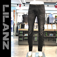 利郎男装(LILANZ)+19QNZ50301+弯刀裤修饰腿型+水洗牛仔裤+小脚裤