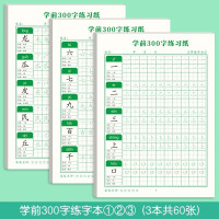 幼小衔接练字帖学前300字描红本儿童笔画笔顺硬笔书法幼儿园练字本学前班点阵控笔训练字帖一年级小学生练