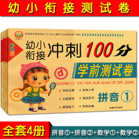 全4册冲刺100分学前测试卷彩色版拼音1+拼音2+1+2共4本幼升小综合测试卷幼小衔接测试卷2练习册