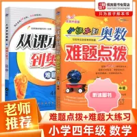 [精选好书 ] 从课本到奥数难题大练习难题点拨四年级数学全2册 小学4年级上下册奥数思维培养培训教材奥数教程题库数 数学