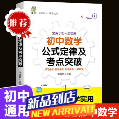 初中数学基础知识大全人教版初中数理化公式定理及考点突破书籍