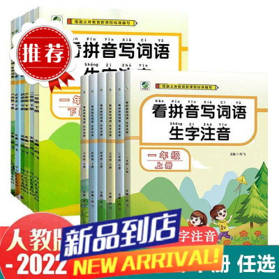 1-6年级看拼音写词语生字注音语文同步专项训练习册人教一日一练