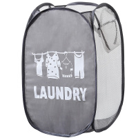 尼龙镂空网格脏衣篮 家用卫生间脏衣服收纳筐可折叠脏衣篓