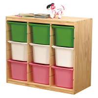 儿童玩具收纳架家用幼儿园玩具储物柜整理架宝宝玩具架实木书柜