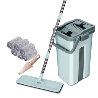 免手洗刮刮乐拖把家用懒人挤水平板拖把桶一拖地净干湿两用墩布