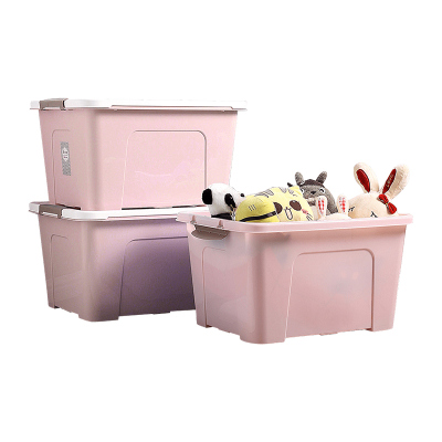 62L收纳箱3只家用车载储物特大号储物箱玩具衣服棉被整理箱