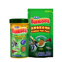 热带鱼粮增艳鱼食鱼饲料小型观赏鱼孔雀鱼通用型微颗粒薄片