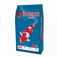 锦鲤鱼饲料增体增色专用鱼食通用型不浑水颗粒养殖鲤鱼粮40斤
