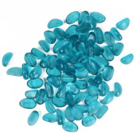 玻璃砂鱼缸装饰造景蓝色玻璃珠水族箱饰品白沙彩色鱼缸造景石底砂