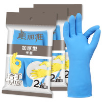 家务厨房清洁洗碗洗衣胶皮手套防水耐用加厚大号3双装