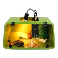 乌龟缸带晒台龟缸爬宠饲养箱水陆两用生态养龟箱