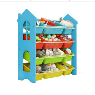 城堡玩具收纳架宝宝书架玩具架子置物架多层整理柜大容量